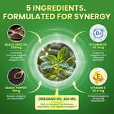 Lukaree Oregano Oil Capsules side view showing softgel