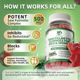 Lukaree Saw Palmetto Gummies displayed on a wooden table