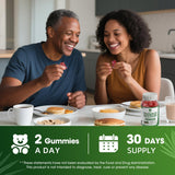 Lukaree Saw Palmetto Gummies lifestyle scene with a glass of water