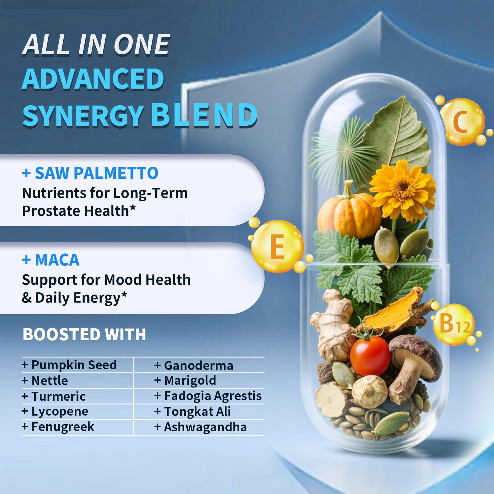 Lukaree Saw Palmetto supplement bottle with capsules