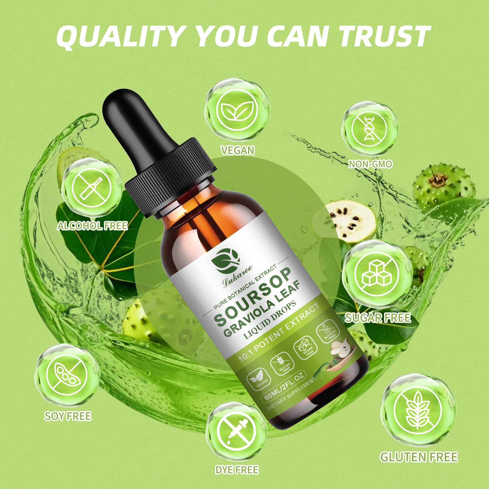 Lukaree Soursop Bitters Liquid Extract 282g in lifestyle setting
