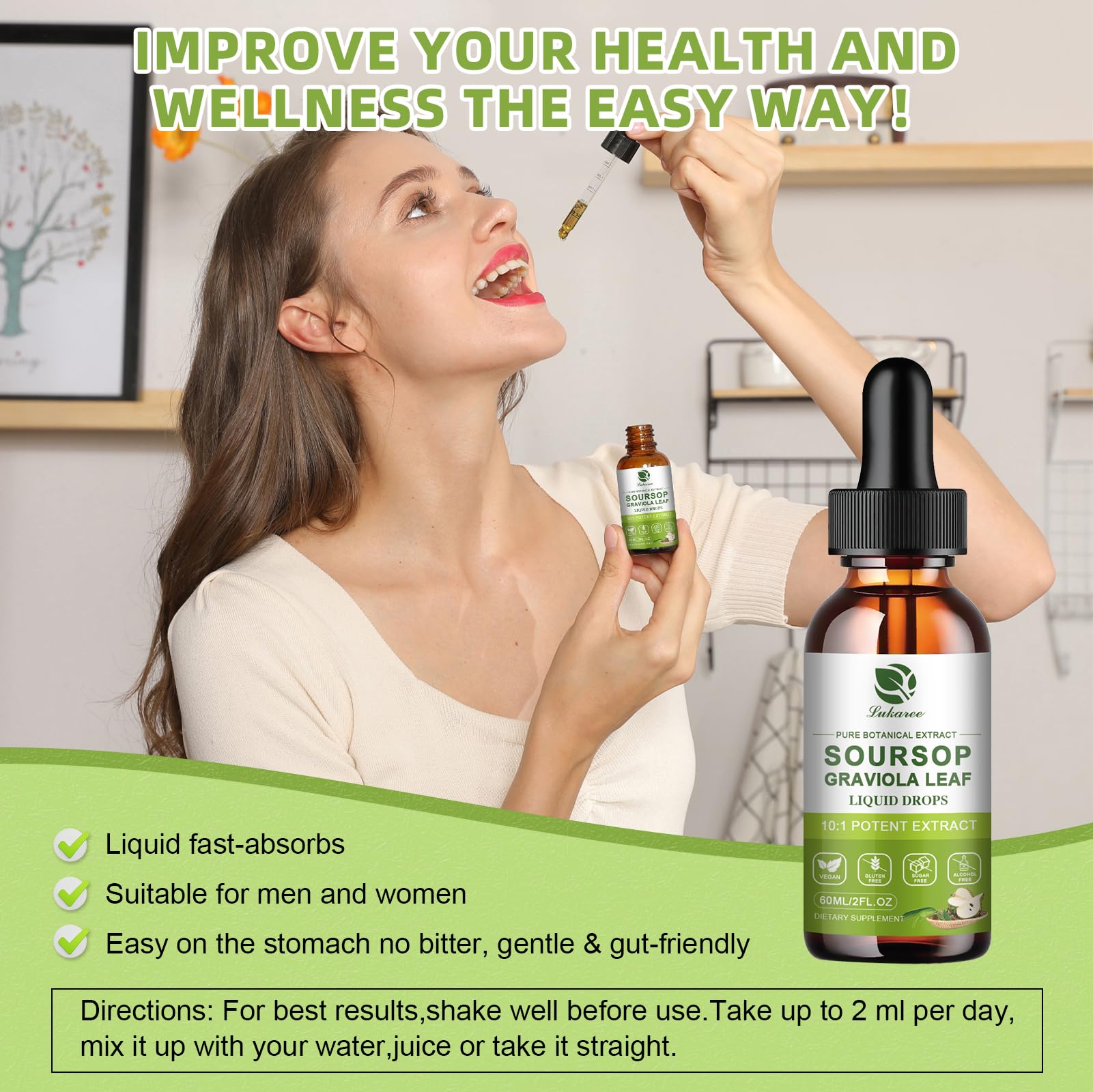 Lukaree Soursop Leaf Extract 141g lifestyle scene