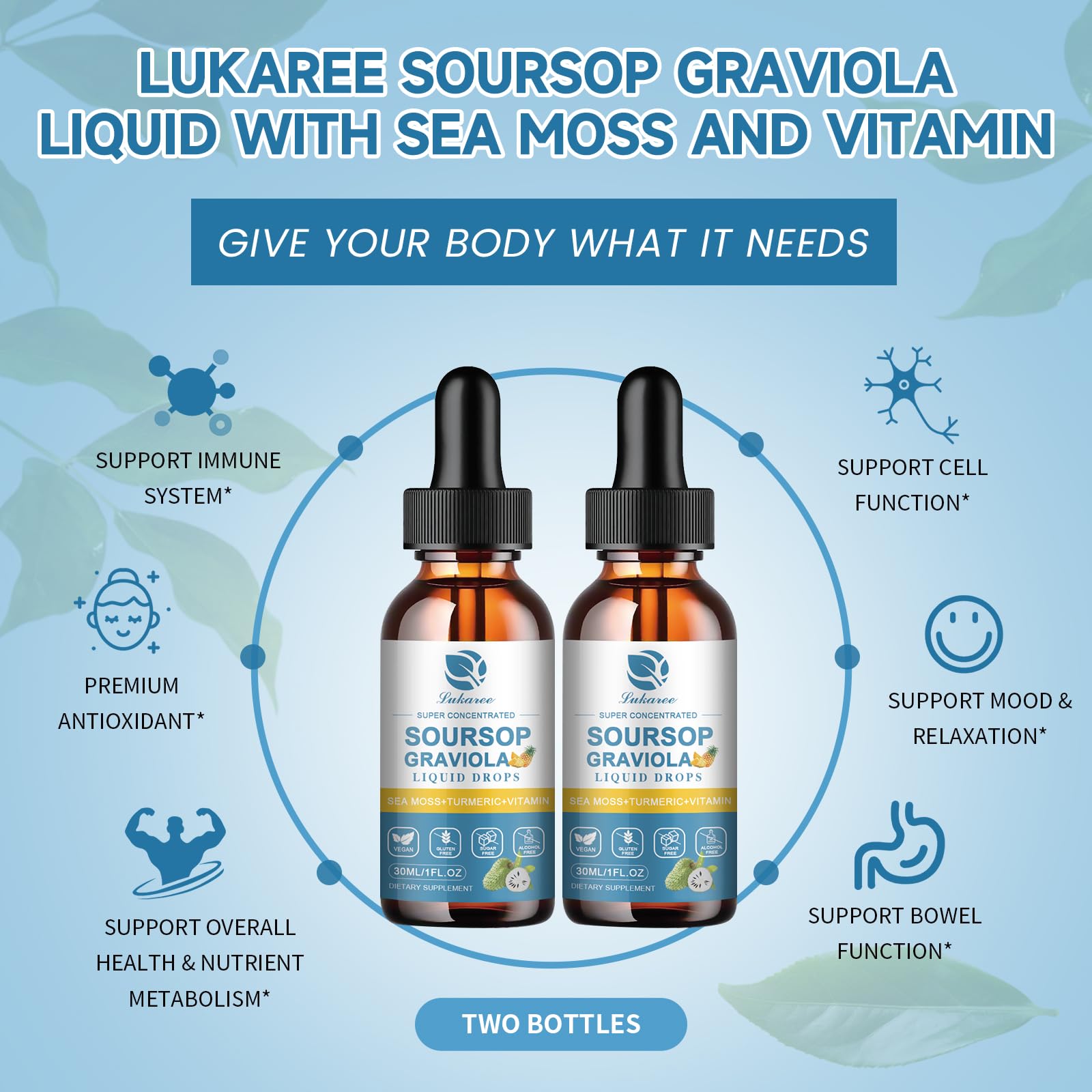 Lukaree Soursop Liquid Drops 181g with dropper