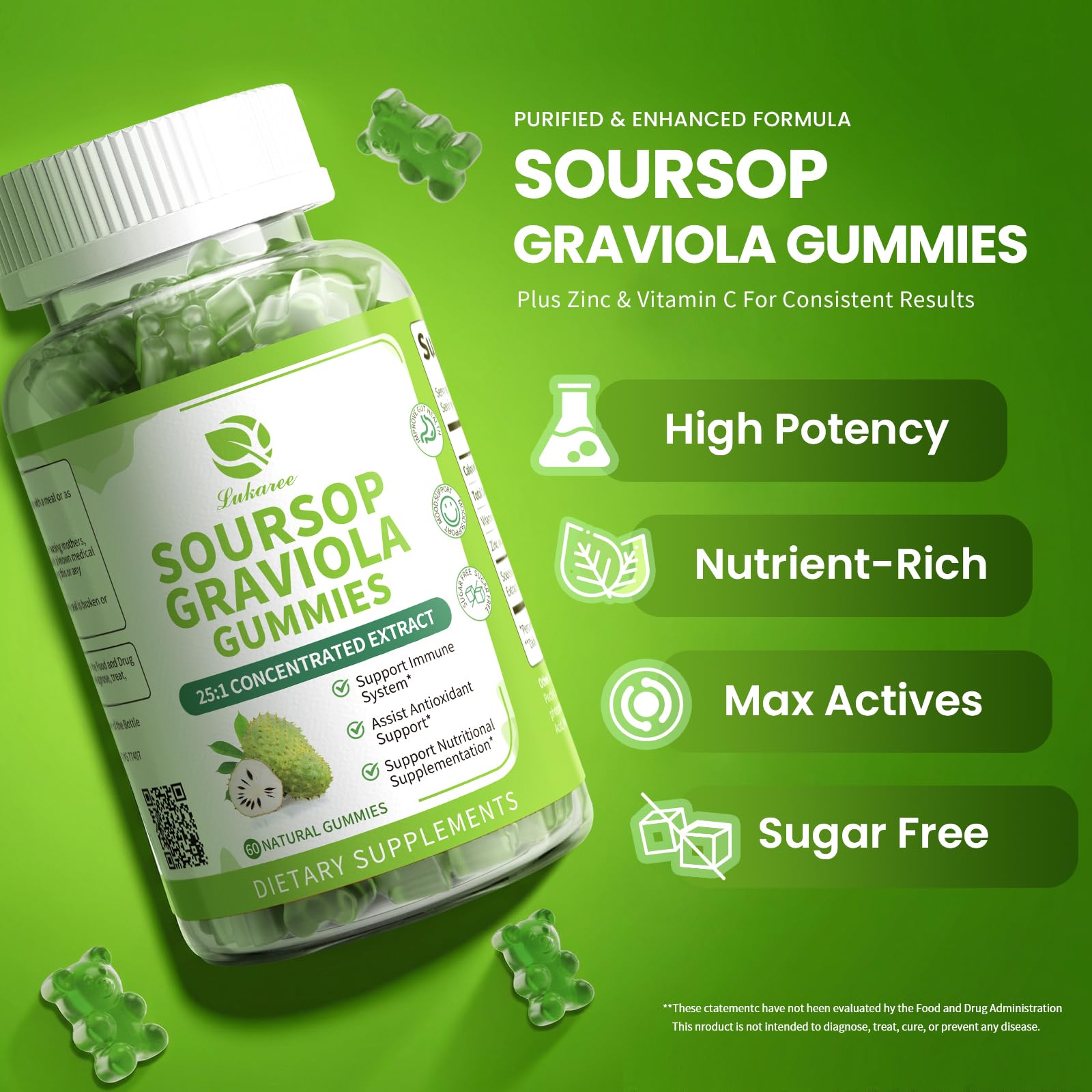 Lukaree Soursop Soft Chews lifestyle scene with a meal