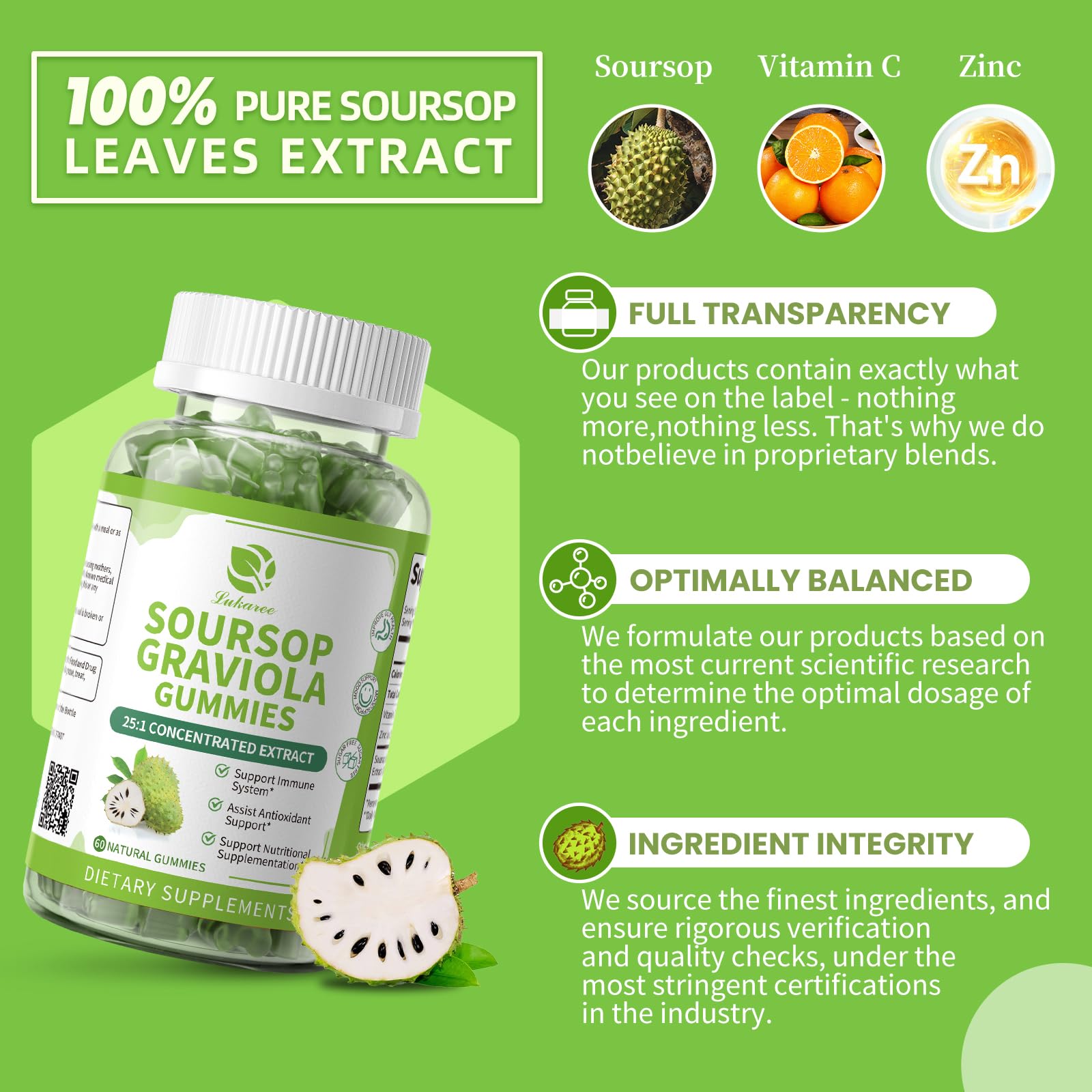 Lukaree Soursop Soft Chews side view of packaging