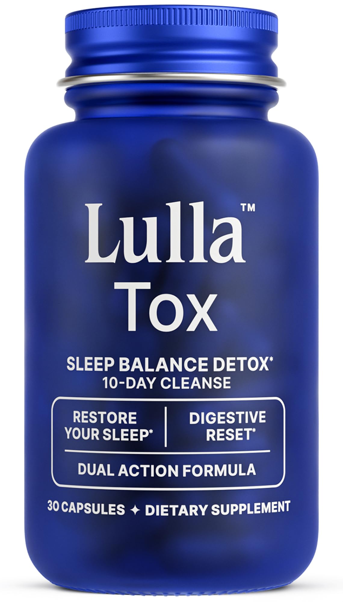 LullaBites Lulla Tox Capsules bottle with label