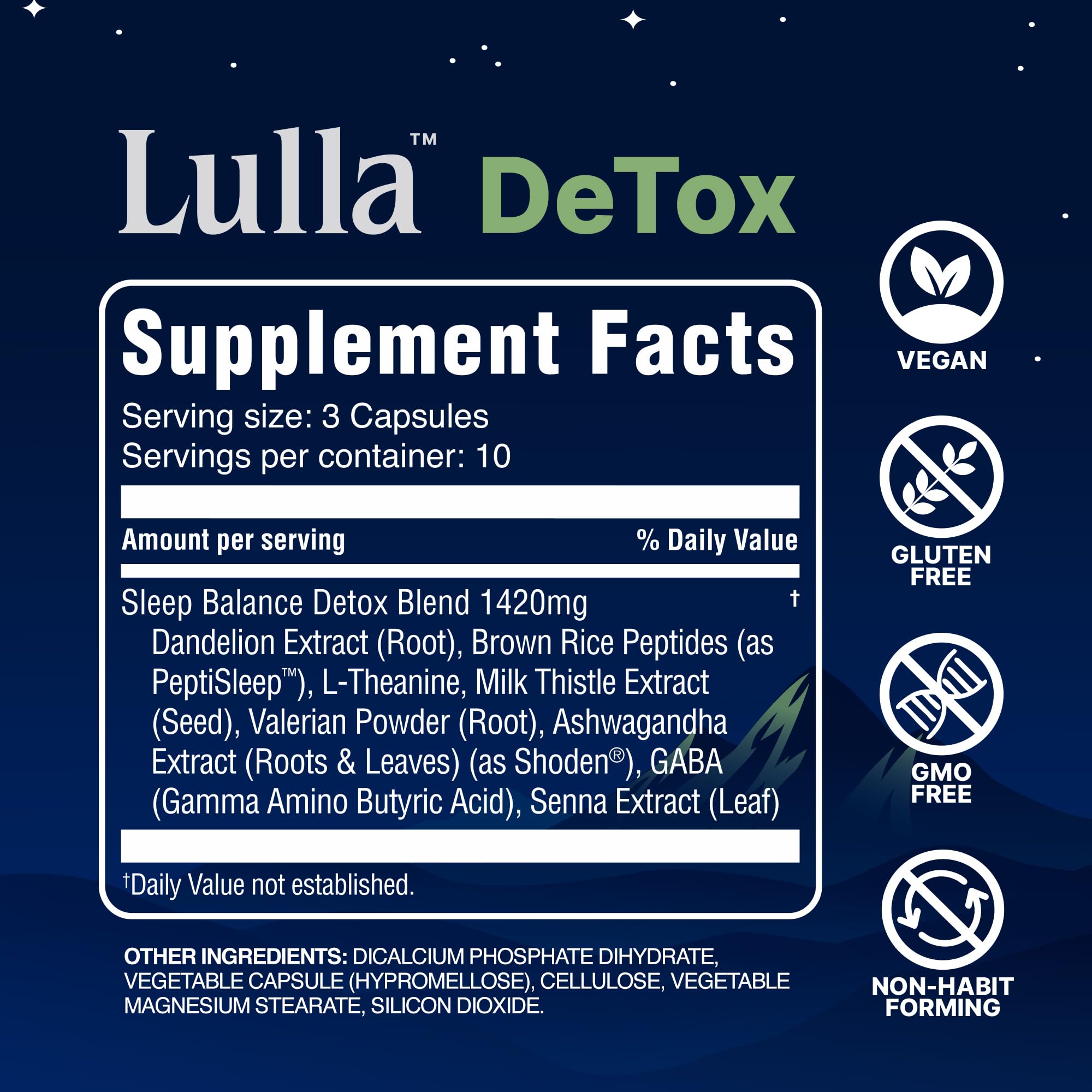 LullaBites Lulla Tox Capsules in travel bag