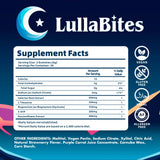 LullaBites Sleep Gummies lifestyle scene with a bedtime setup