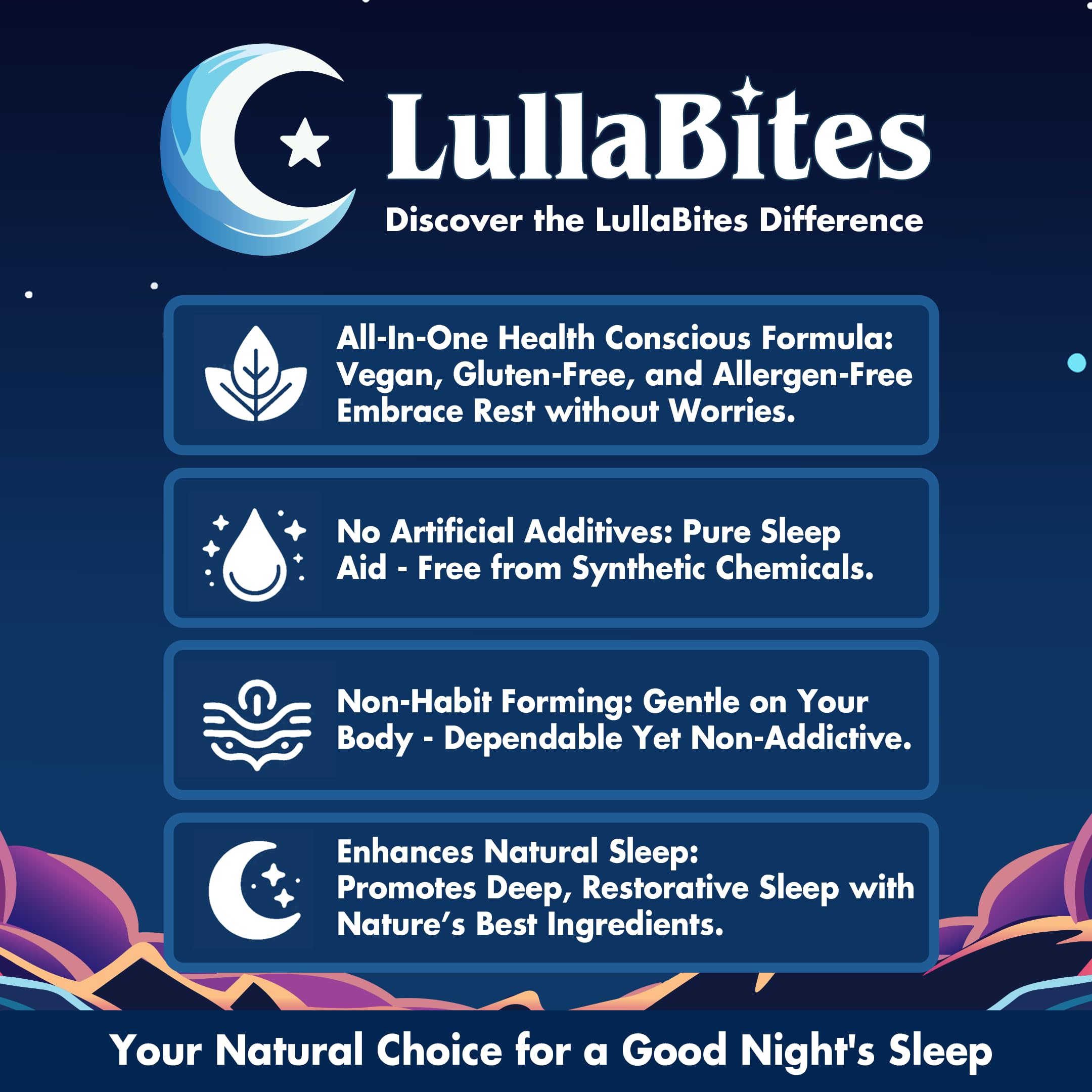 LullaBites Sleep Gummies packaging side view