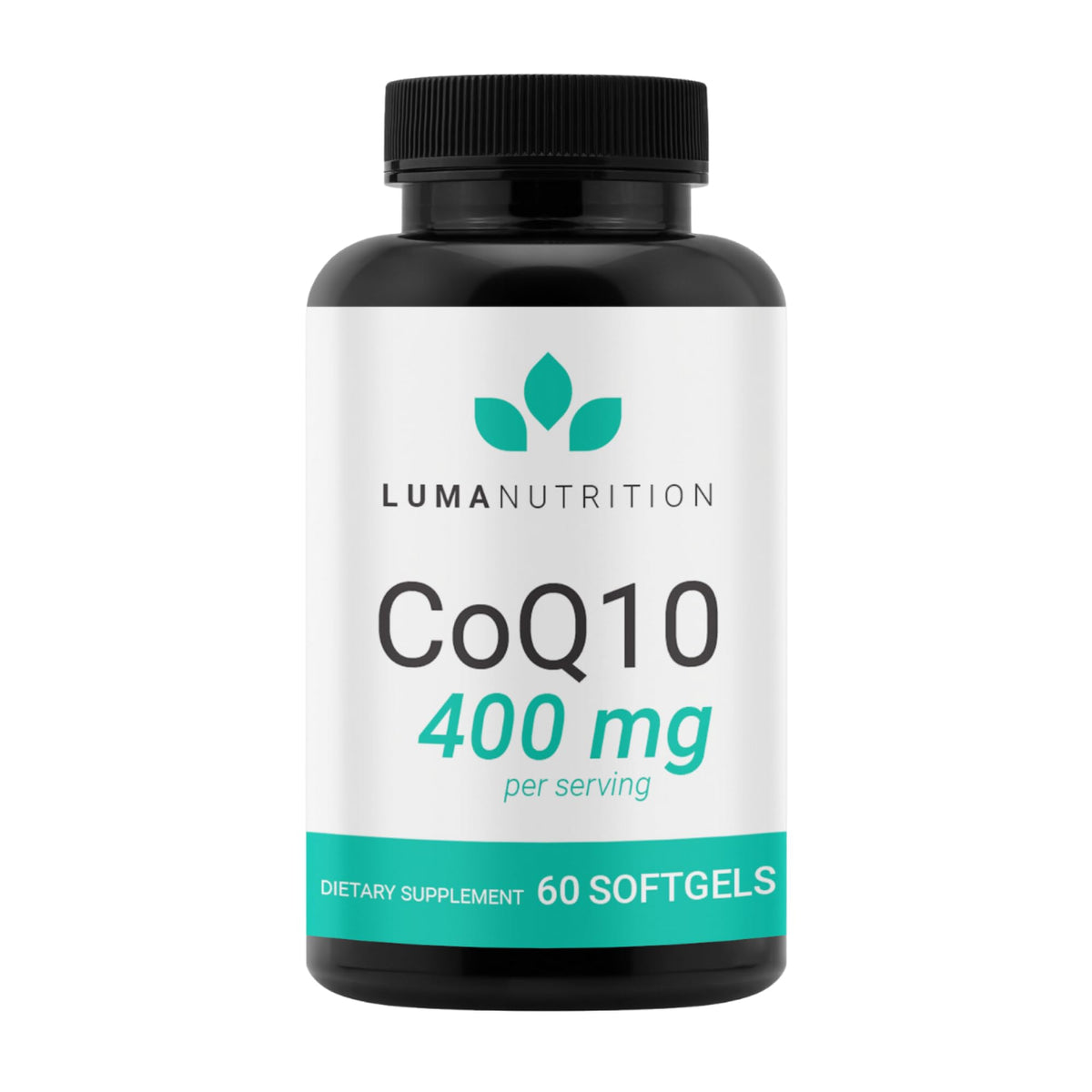 Luma Nutrition CoQ10 200mg liquid softgels bottle front view