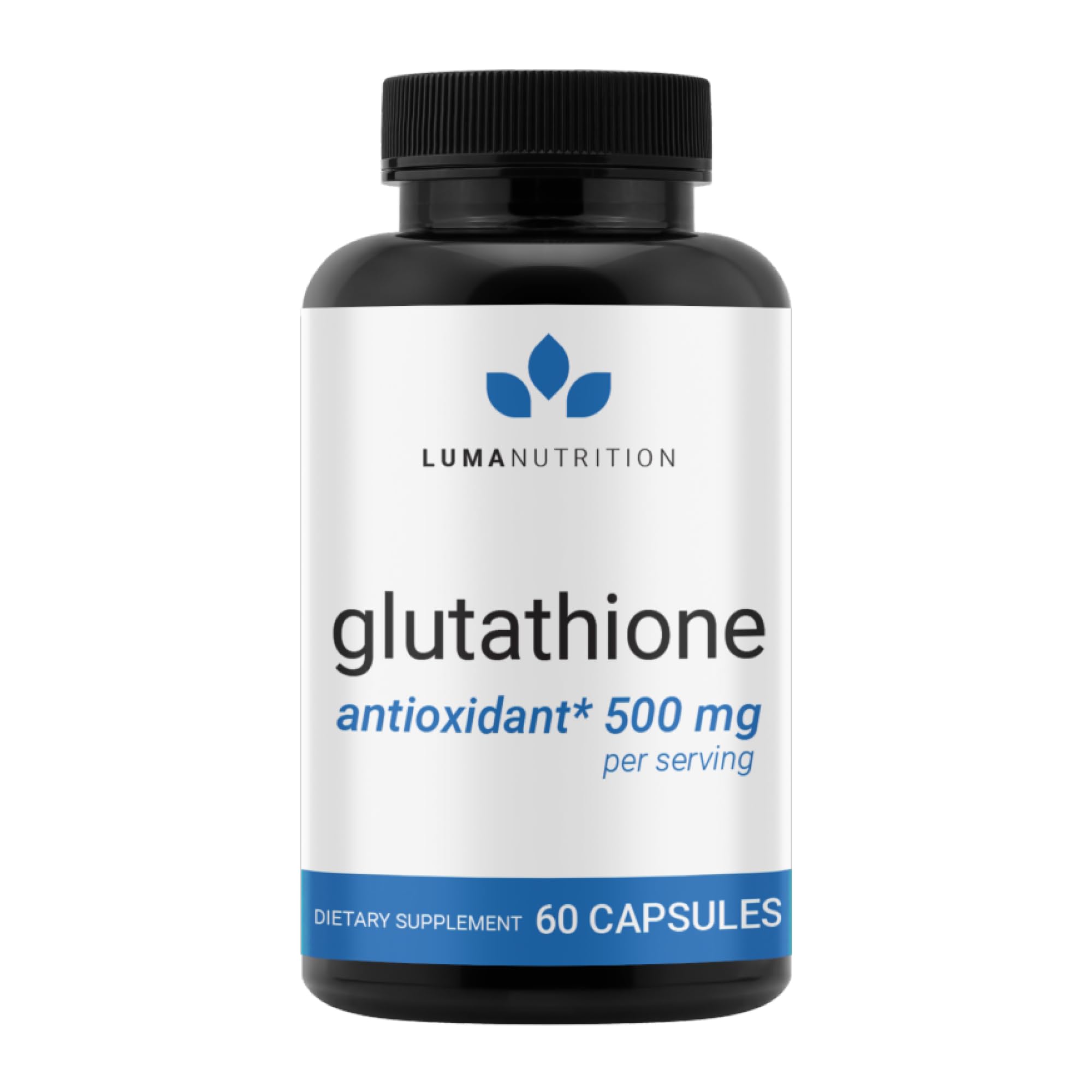 Luma Nutrition Glutathione 500mg Capsules bottle front view