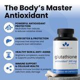 Luma Nutrition Glutathione 500mg Capsules side view with label
