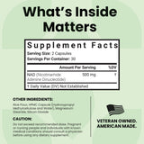 Luma Nutrition NAD+ Supplement packaging with ingredients list