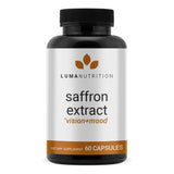 Luma Nutrition Saffron Extract Supplement front view with 30 capsules