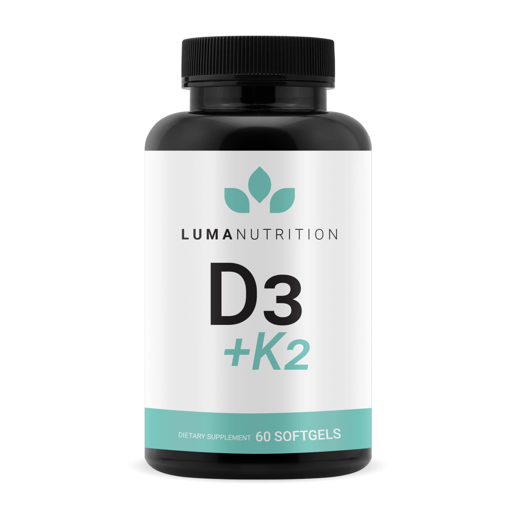 Luma Nutrition Vitamin D3 + K2 supplement bottle front view