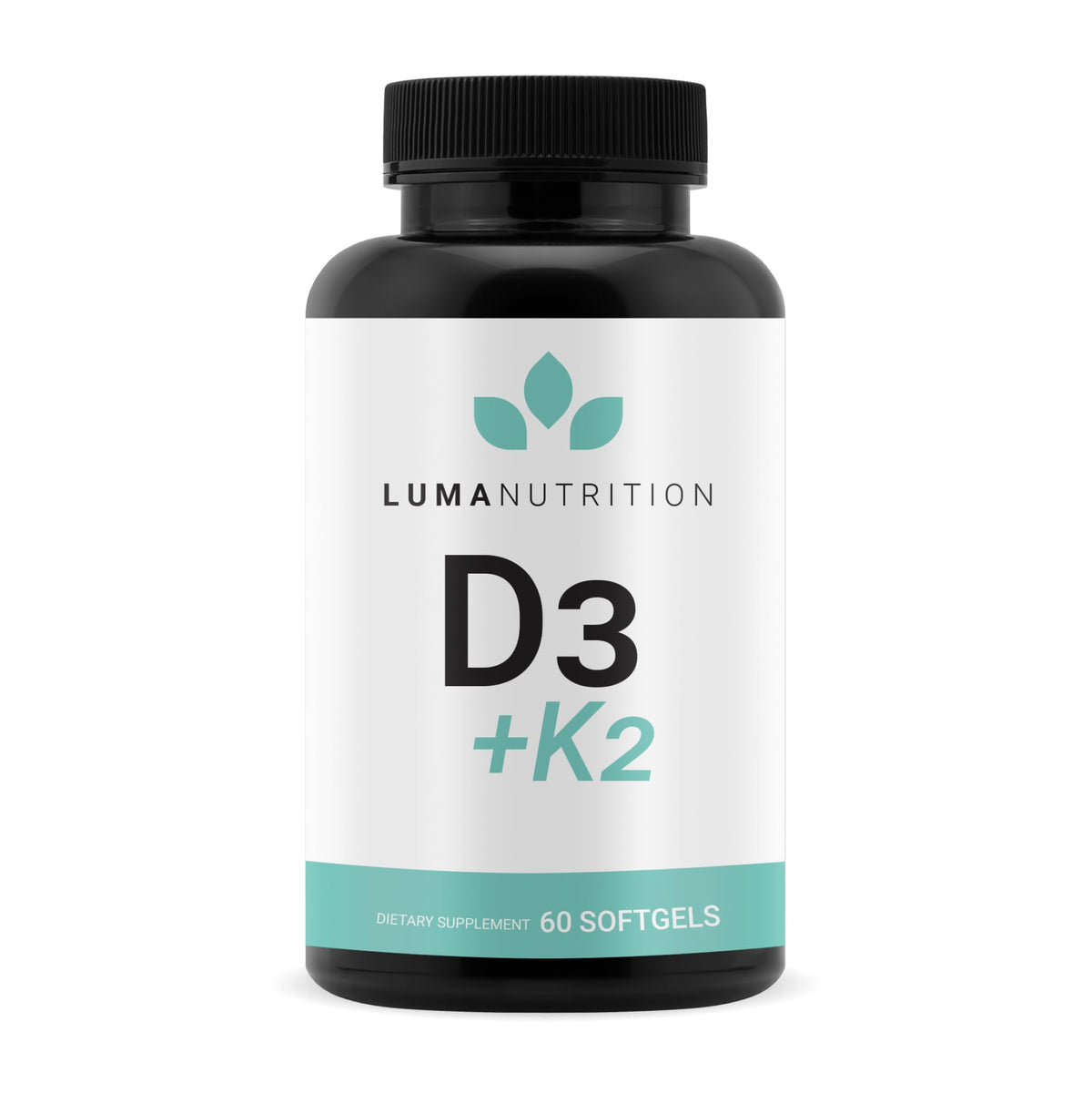 Luma Nutrition Vitamin D3 + K2 supplement bottle front view