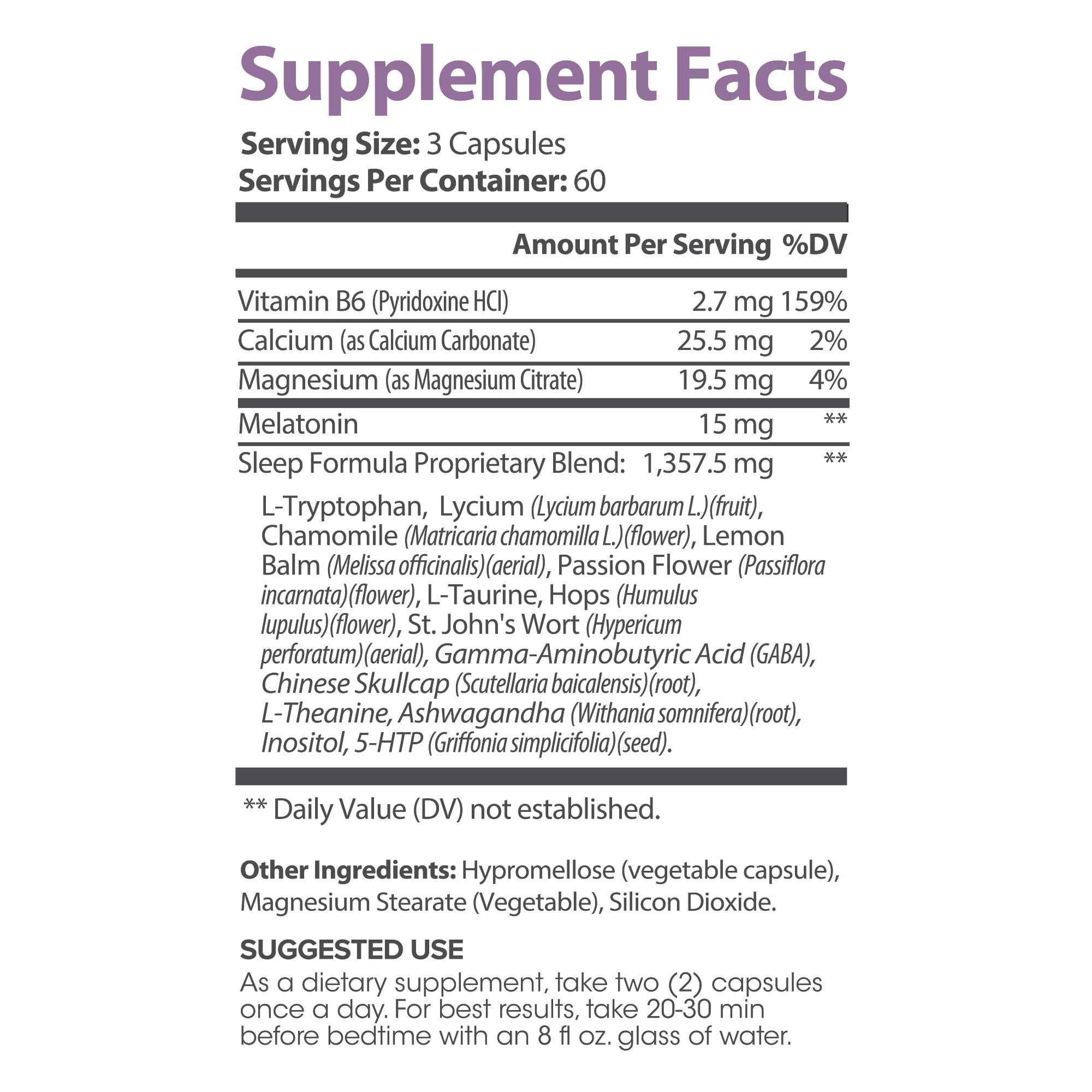 Lumen Naturals Sleep Simply 180 Capsules with bottle cap