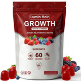 Lumin Hair Multivitamins Gummies front view with packaging