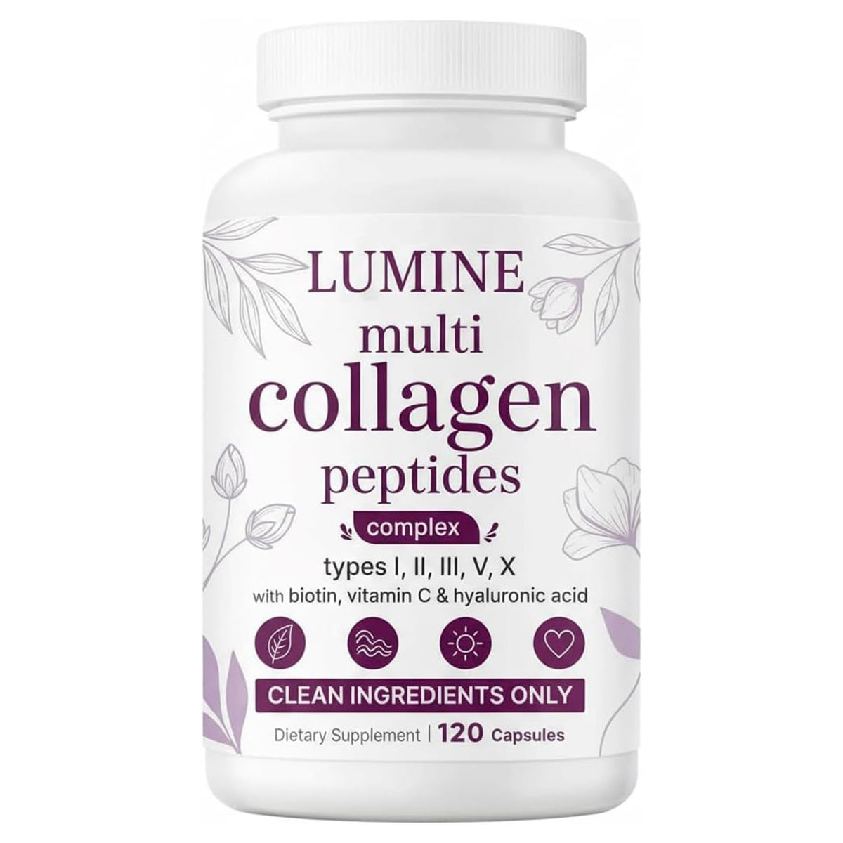 LUMINE Collagen 120 Capsules front view