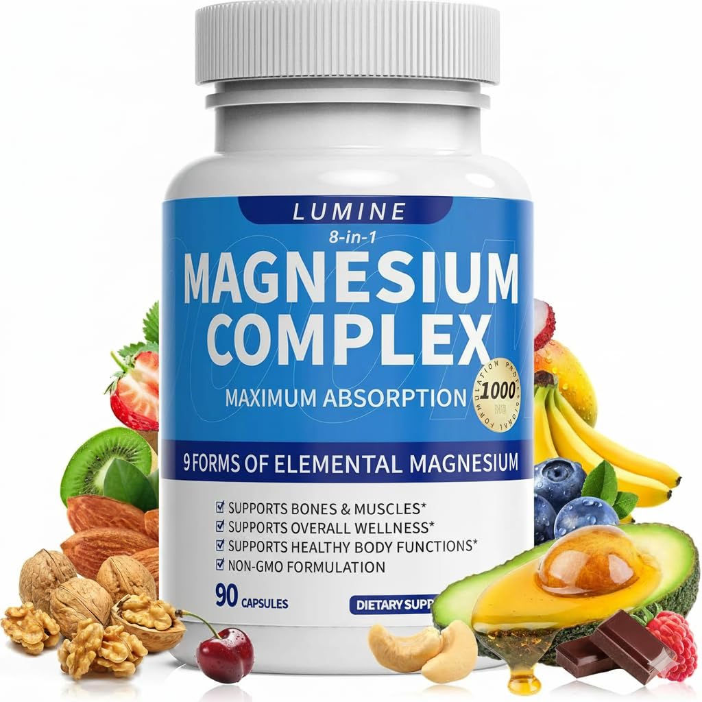 LUMINE Magnesium Complex Supplement 1000mg front view of packaging