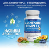 LUMINE Magnesium Complex Supplement showing capsule size