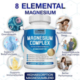 Lumine Organic Magnesium Supplement 1000mg bottle side view