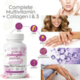 Lumine Organics Collagen Peptides bottle with measuring spoon
