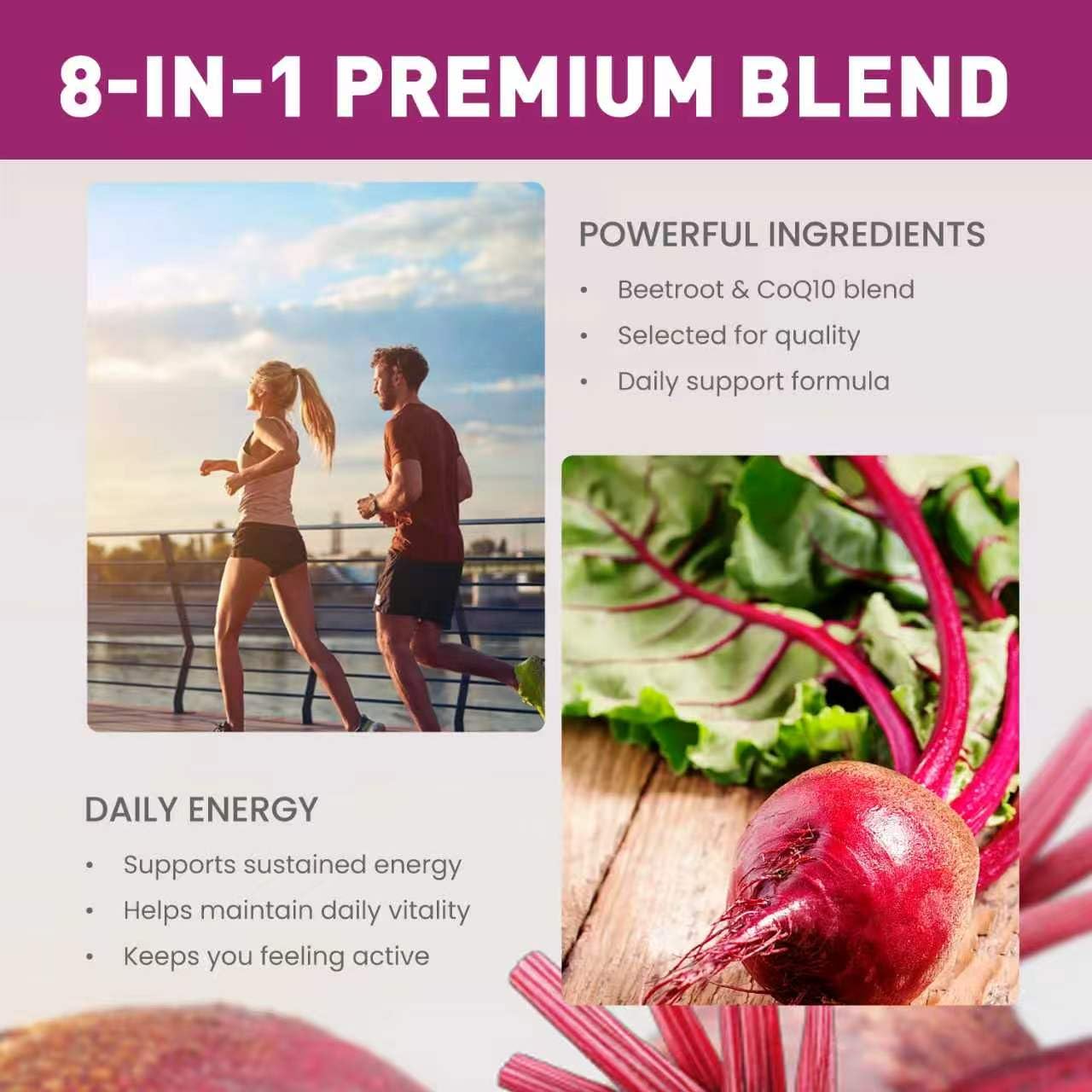 Lumivyx Beet Chews displayed with other supplements