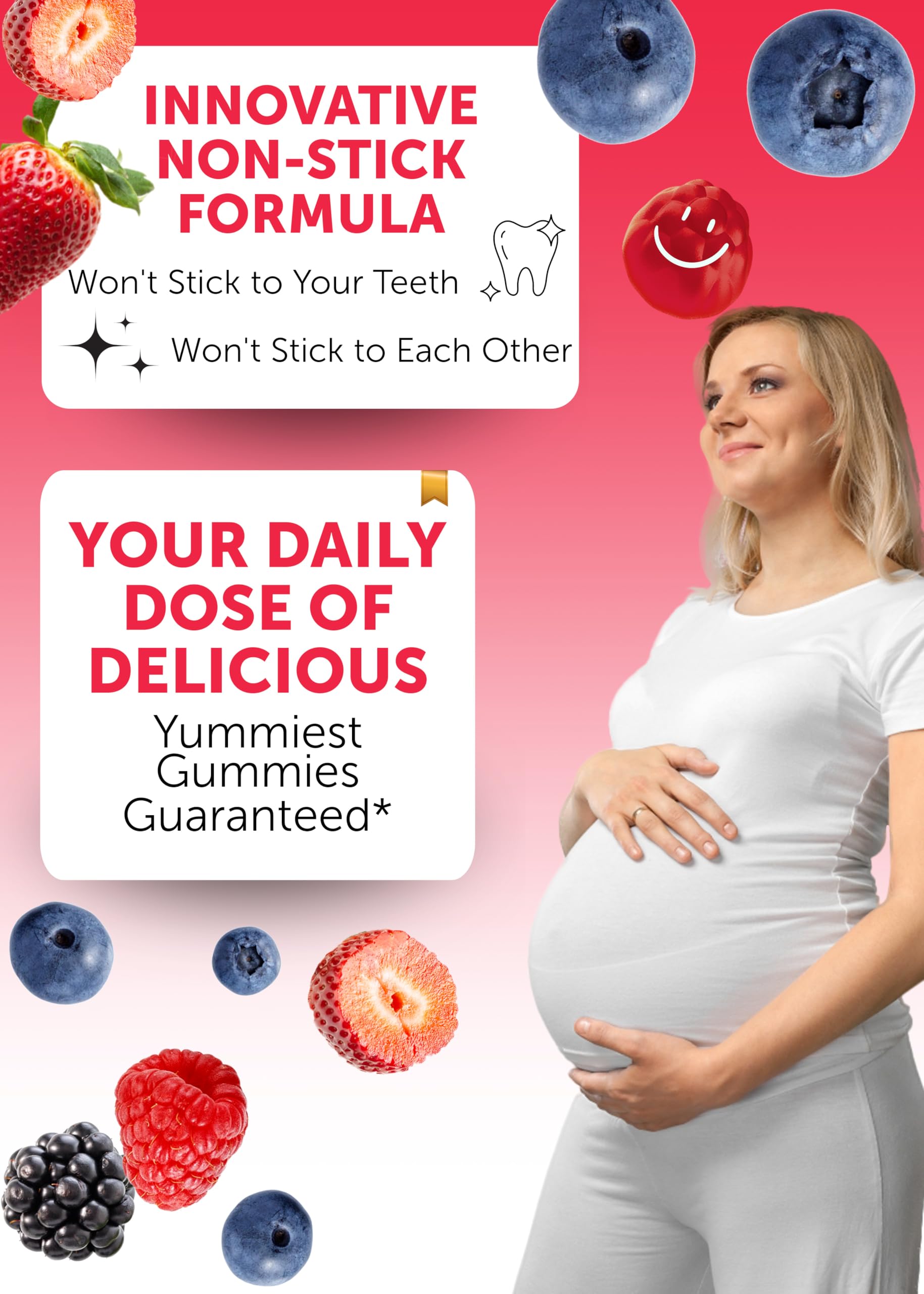 Lunakai Prenatal Gummies gummies on a wooden table