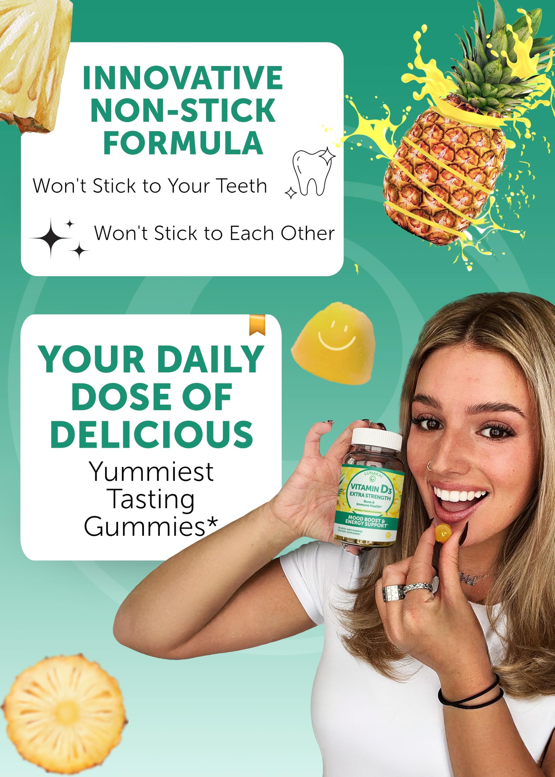 Lunakai Prenatal Gummies nutritional information