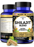 Lunakai Shilajit Supplement 60 capsules front view