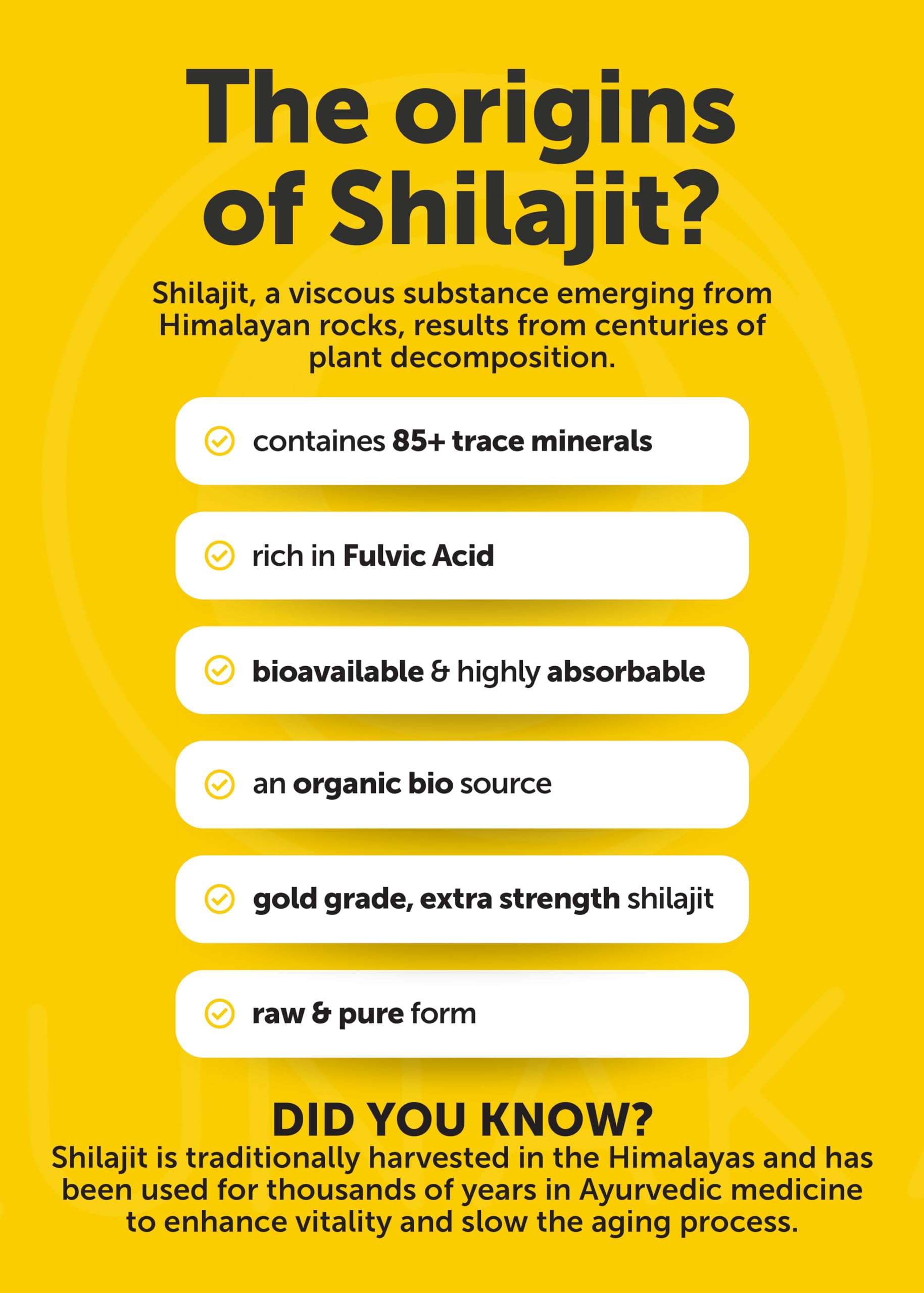 Lunakai Shilajit Supplement packaging details