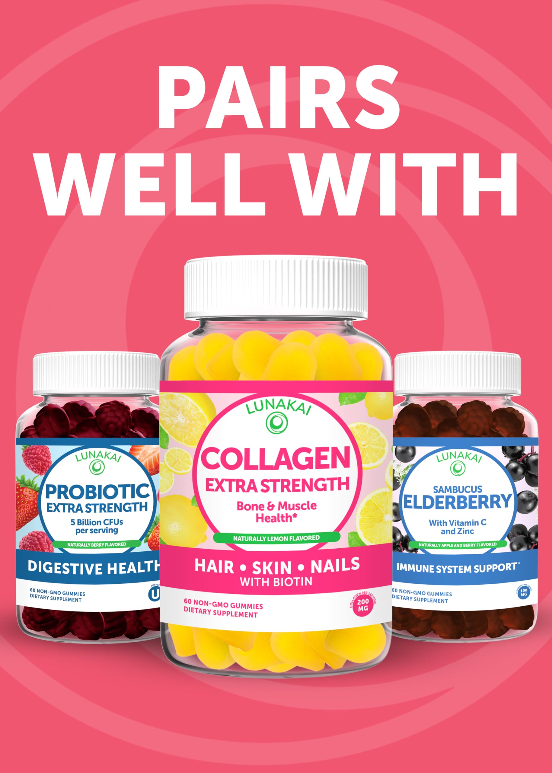 Lunakai Women’s Multivitamin Gummies bottle with lid open