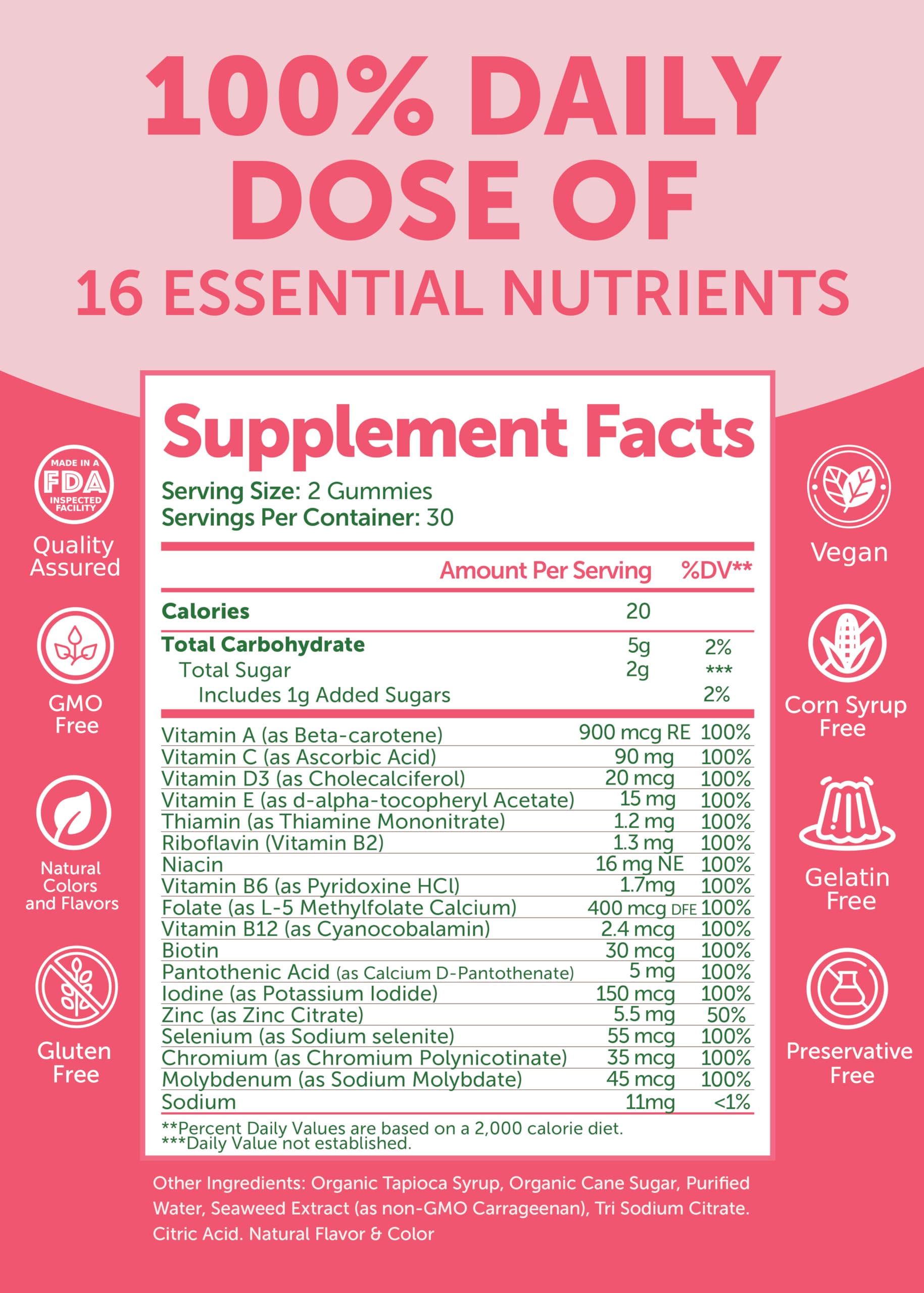 Lunakai Women’s Multivitamin Gummies close-up of gummy texture