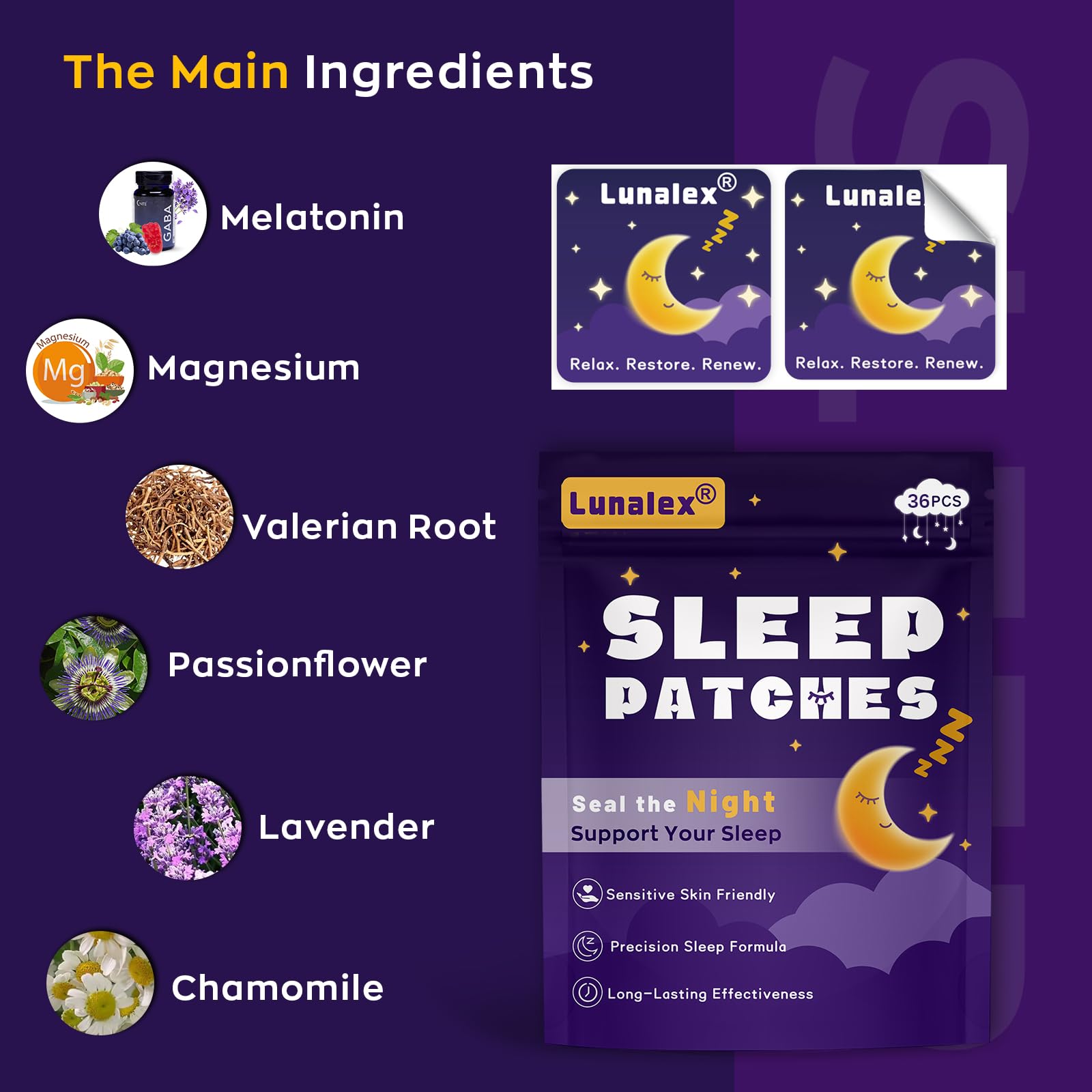 Lunalex Sleep Patches applied on wrist