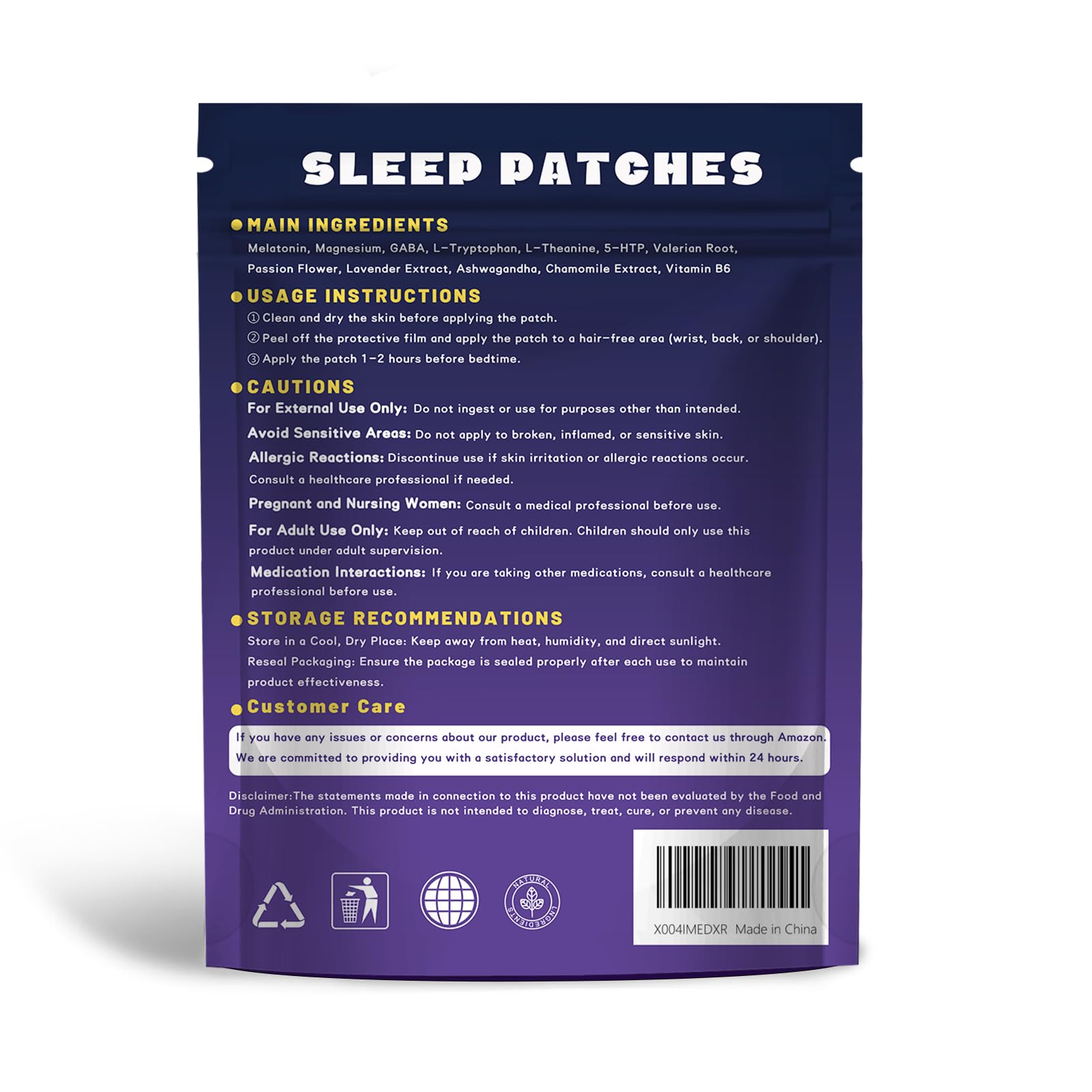 Lunalex Sleep Patches displayed with travel accessories