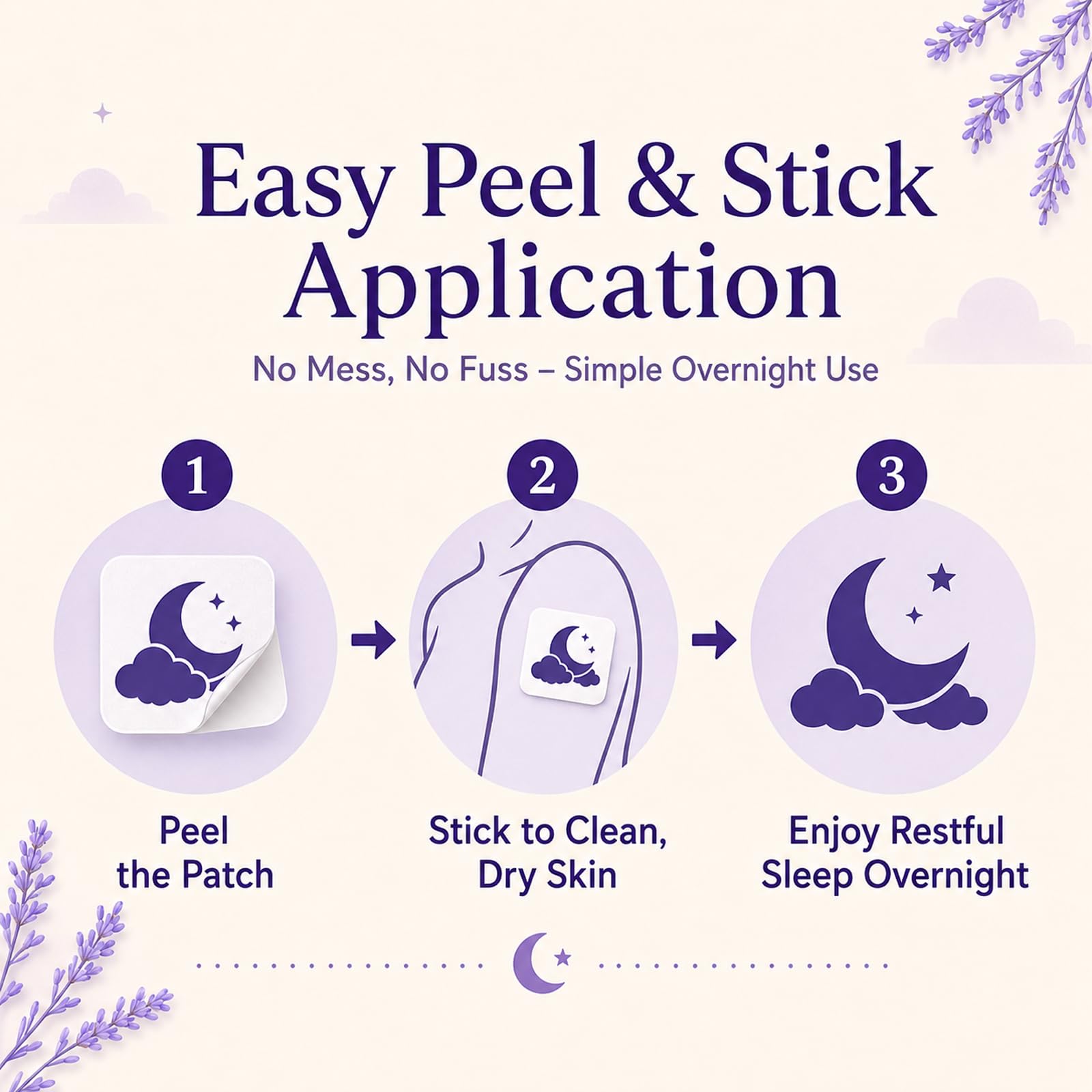 Lunavelle Sleep Patches application on wrist