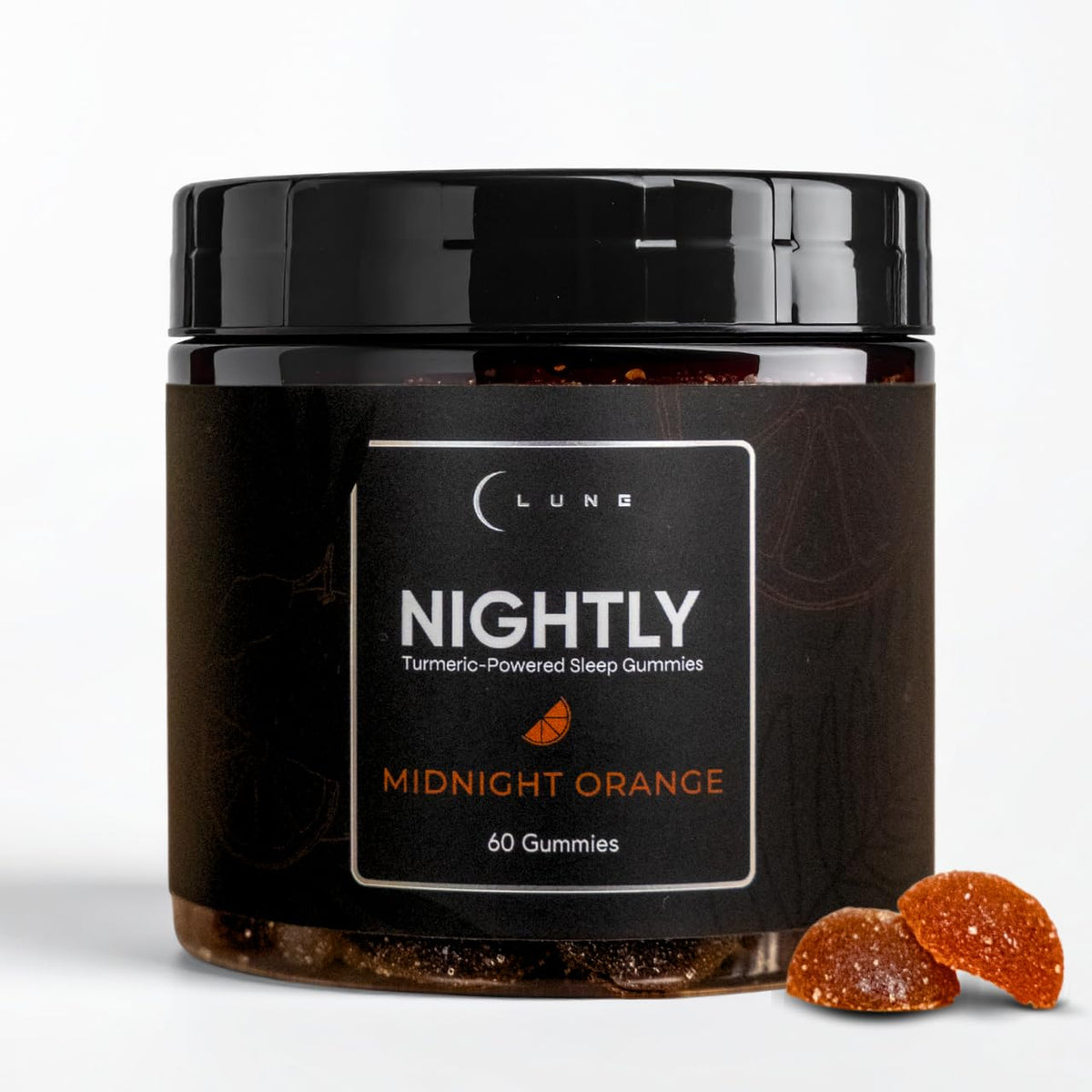 Lune Nightly Sleep Gummies front view with packaging
