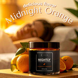 Lune Nightly Sleep Gummies side view with ingredients listed