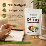 LUNESSA Vitamin D3 & K2 Softgels with measuring spoon