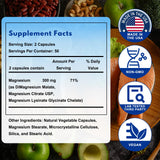 Lunza Magnesium Complex 300mg bottle with a measuring spoon