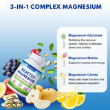 Lunza Magnesium Complex 300mg capsules on a wooden table