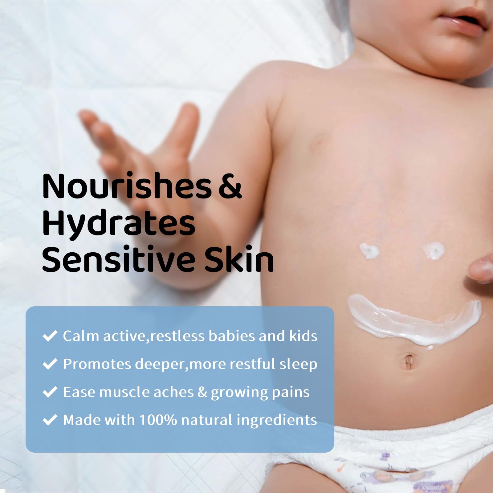 LUusmm Magnesium Lotion for Kids 150g application on skin