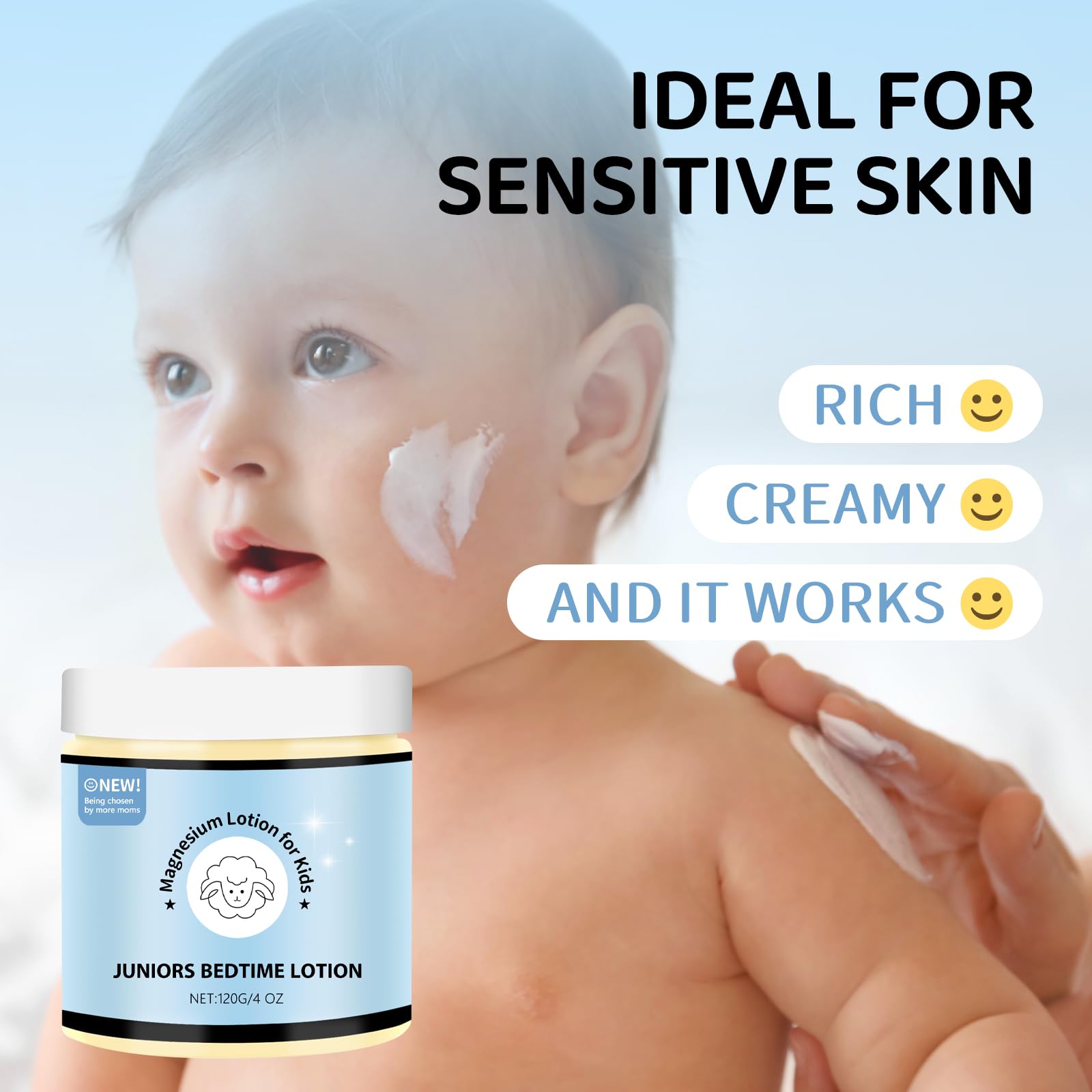 LUusmm Magnesium Lotion for Kids 150g back view