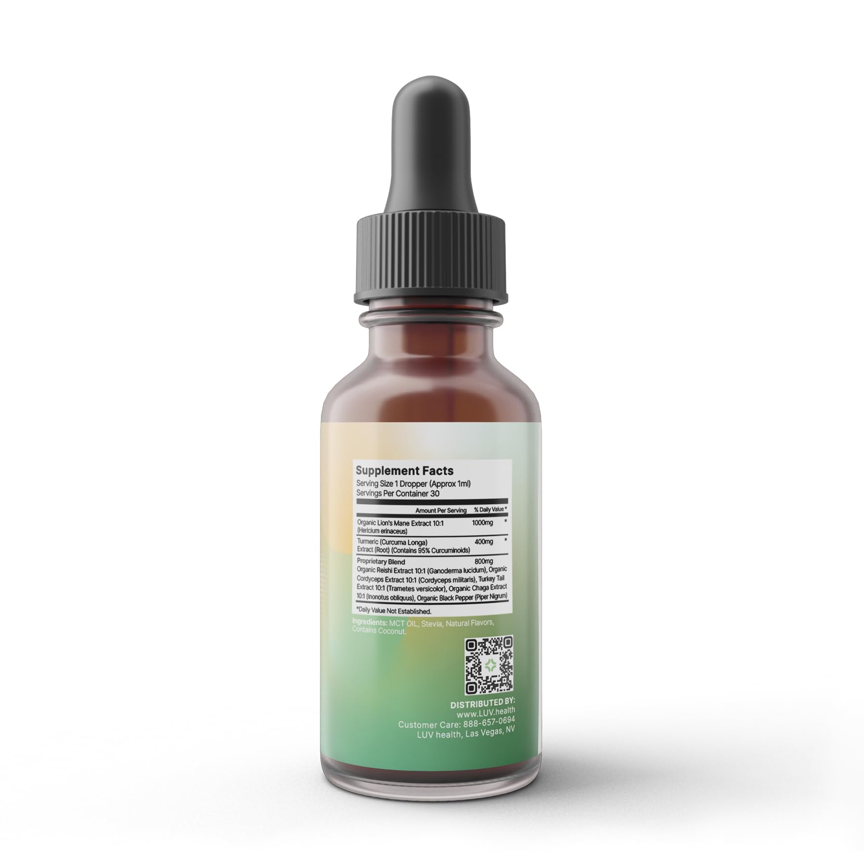 LUV health Neuro Drops bottle side view