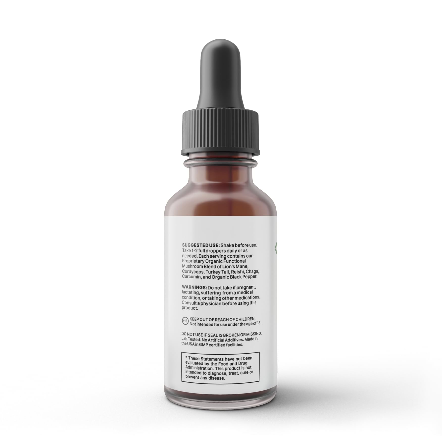 LUV health Neuro Drops ingredients list on the back