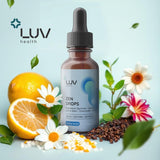 LUV health Zen Drops back view with nutritional information