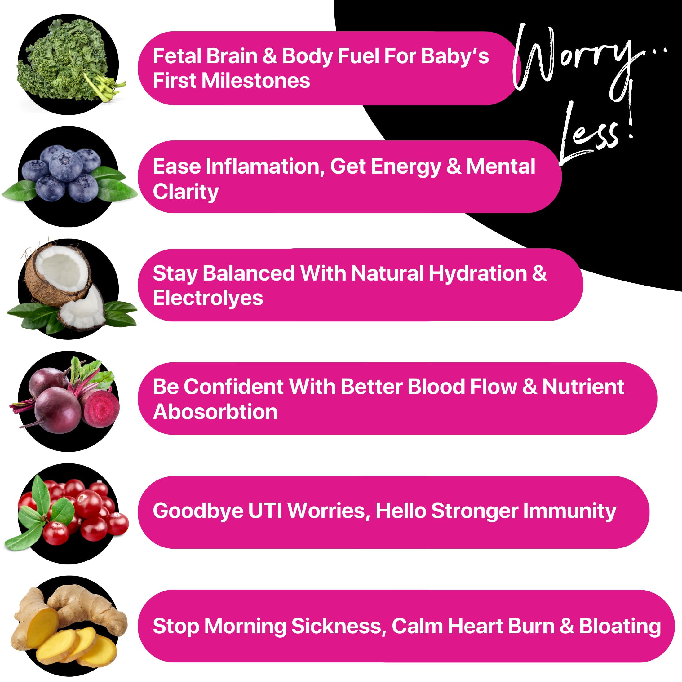 LuvBelly Pregnancy Super Greens Powder mixed in a glass with smoothie
