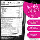 LuvBelly Pregnancy Super Greens Powder packaging back view
