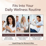 Luvie Glow Milk Thistle Liquid Supplement in a glass of water